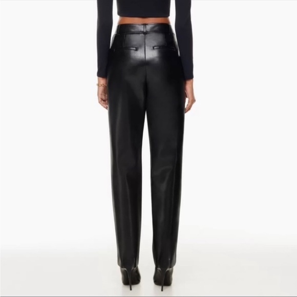 ARITZIA Babaton Command Vegan Leather Pants - size 8 - Picture 2 of 6